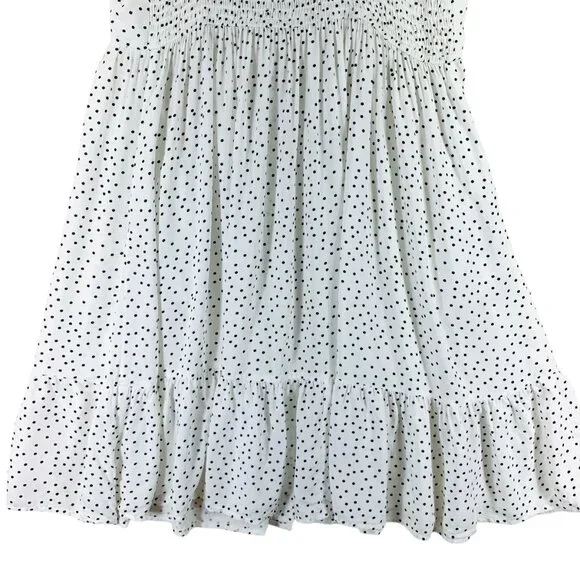 polka dot print dress smocked back with buttons and adjustable straps szL Japna - Picture 6 of 13